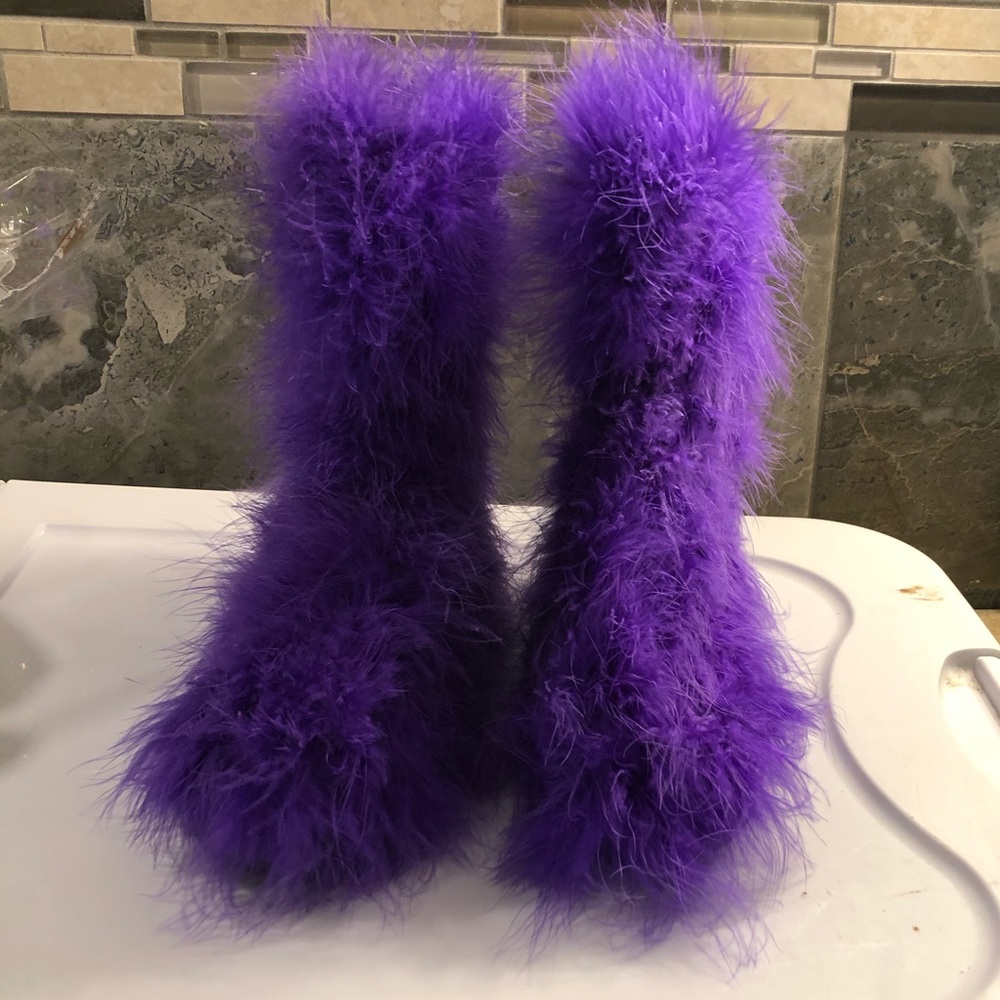Purple Feather Festival Booties